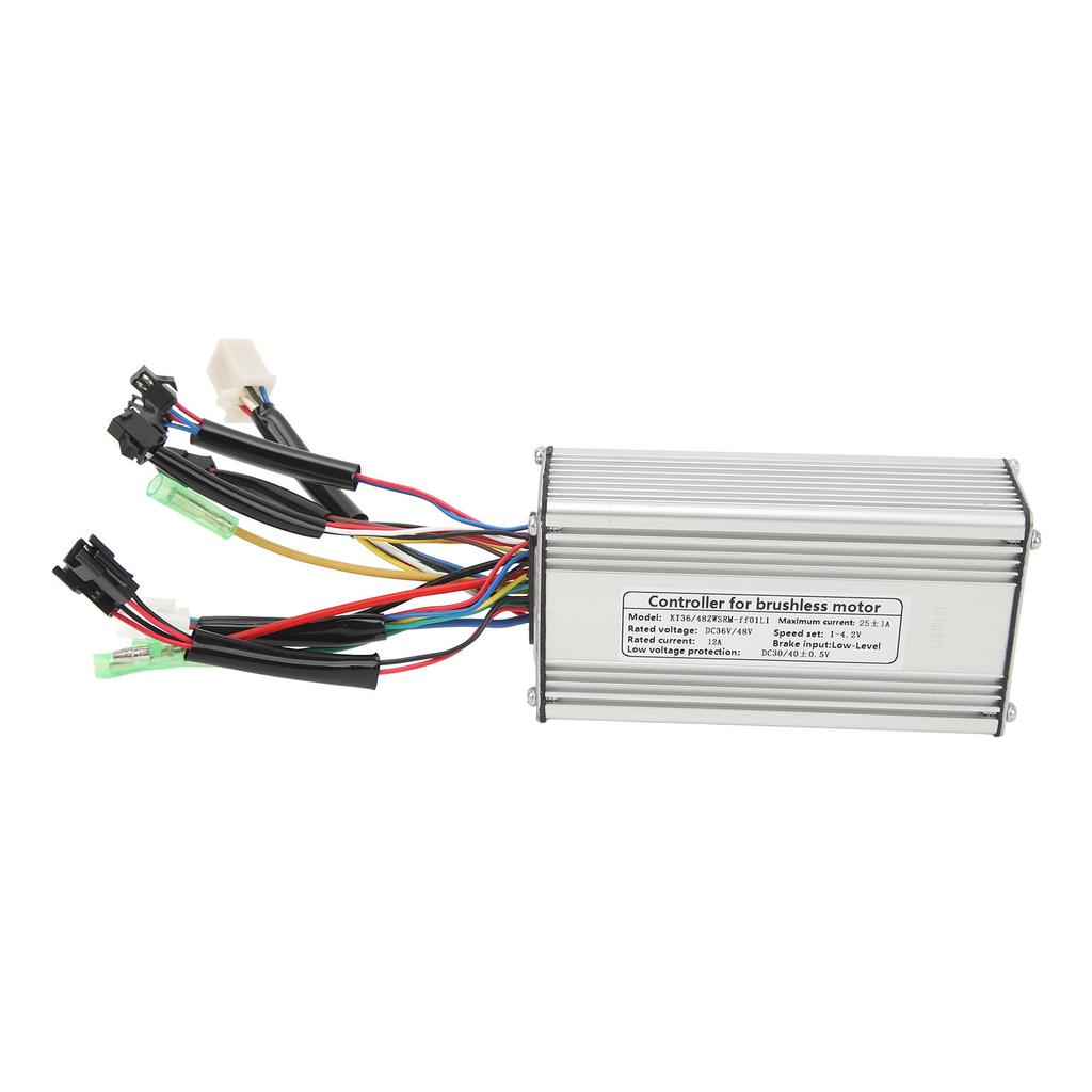 Square Wave Controller 25A Electric Bike Controller 36V 48V Metal Shell with SM Connector for 750W Motor