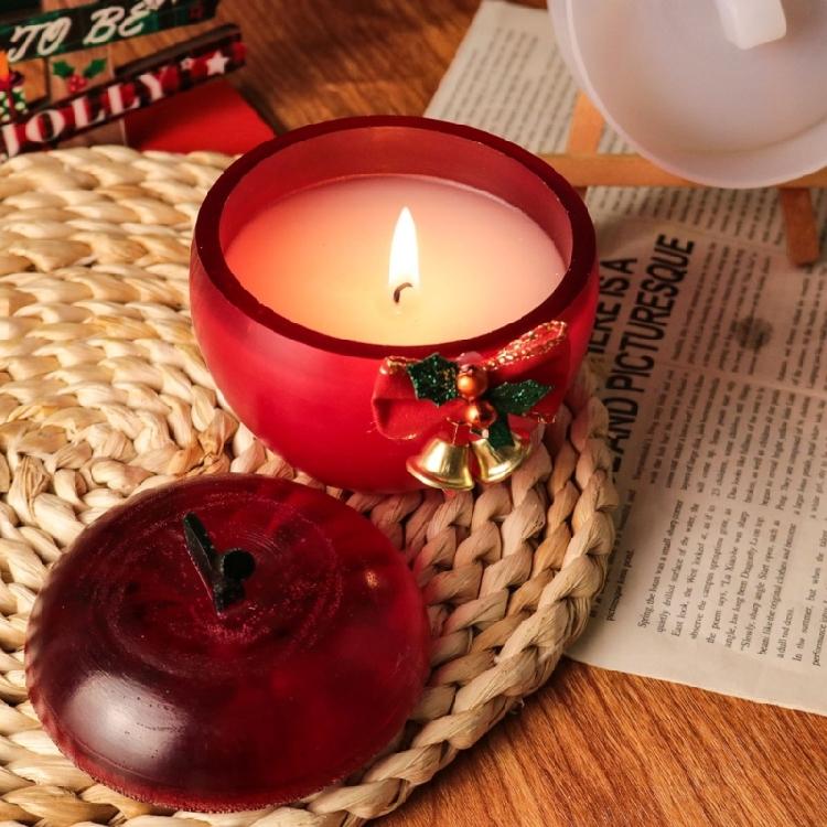 Fruit Jar with Lid Silicone Mold Christmas Jewelry Storage Box Plaster Molds DIY