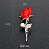Exquisite Women's Red Flower Brooch – Niche Design, High-End Suit Accessory