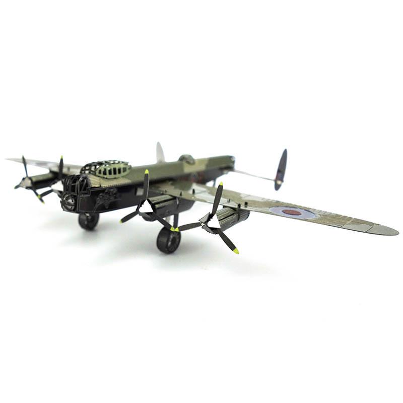 Lancaster Bomber All-Metal 3D Stainless Steel Puzzle Toy - Glue-Free Assembly