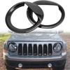 2X Front Angry Eyes Style Light Headlight Trim Cover For Jeep Patriot 2011-2017