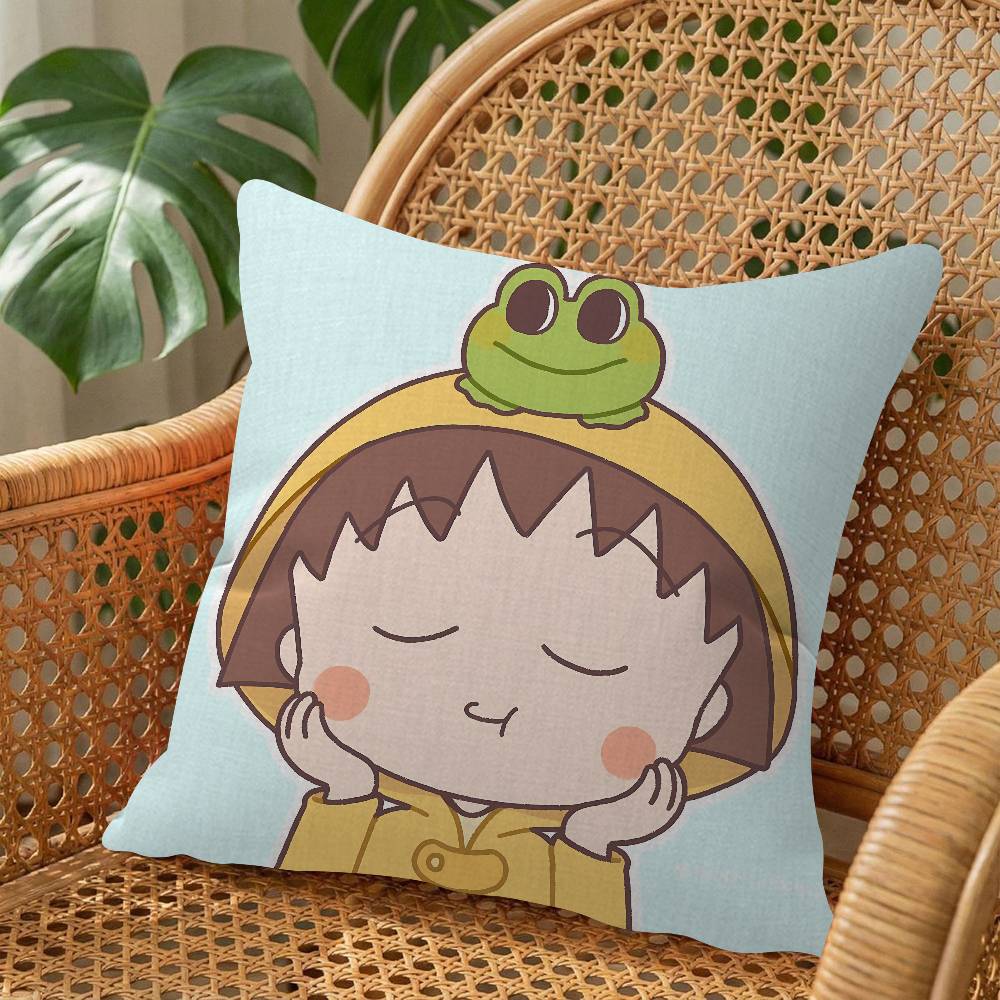 Anime C-Chibi M-Maruko-Chan Personalized Pillow Dust Cover Bedroom Kids Party Decoration Pillowcase Birthday Children Gift