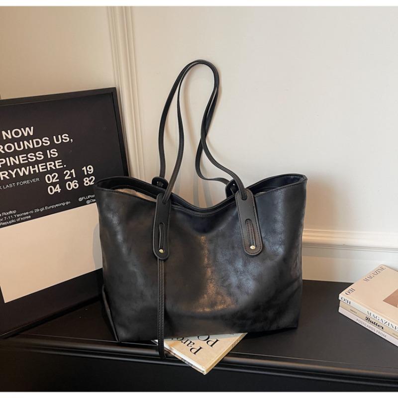 Large-capacity Hand-held Fashionable Tote Bag for Student Commuting and Class Use, Single-shoulder Bag