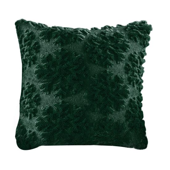 Throw Pillowcase 3D Snowflake Embroidery Hidden Zipper Closure Pillow Cover Bedroom Living Room