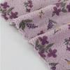 5-Piece Purple Floral Quick-Dry Water-Absorbing Coral Fleece Cleaning Cloth Set for Kitchen and Bathroom