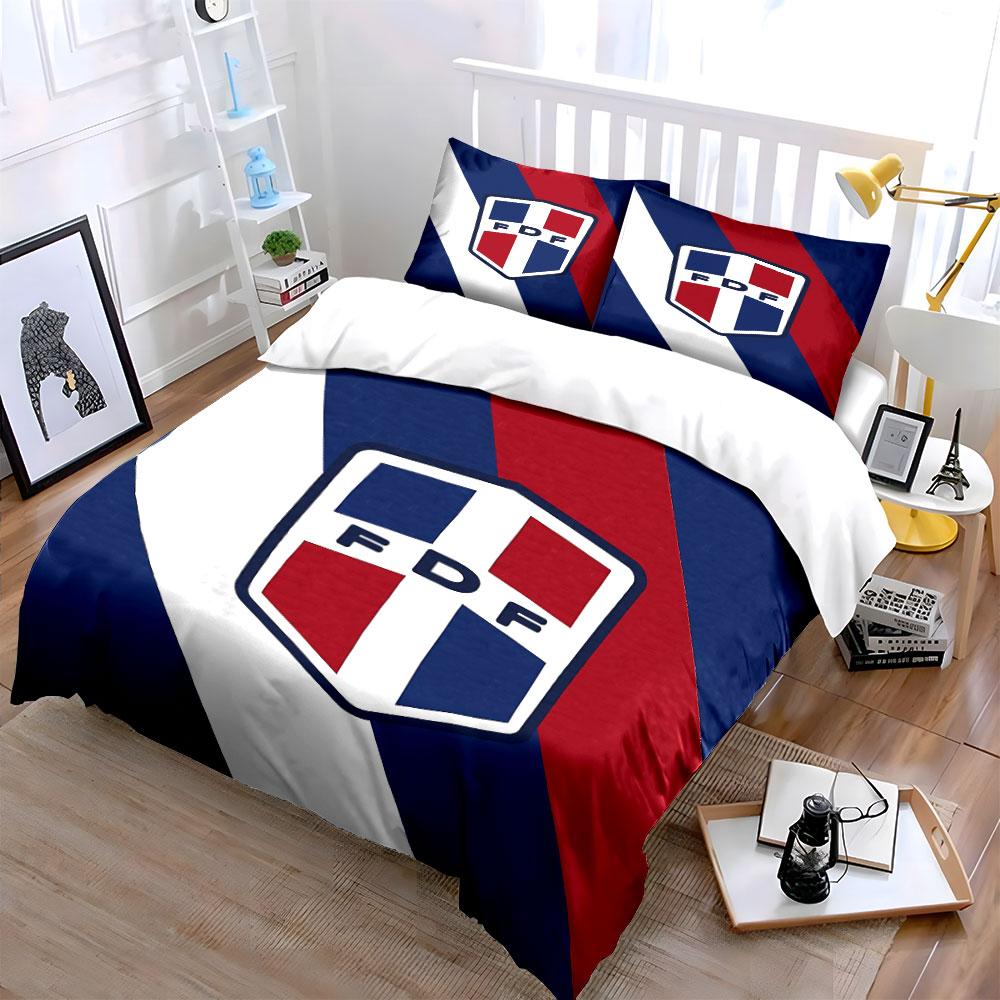 "FDF Shield Red Blue Bedding" Bedding Duvet Cover Set Duvet Cover Pillowcases (1 * Duvet Cover 2 * Pillowcases, without duvet insert)