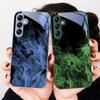 Model cu fum albastru Pentru Samsung A 20 30 22 23 24 25 26 31 32 33 34 35 42 50 51 52 53 54 55 56 70 71 72 73 5G husă de telefon din sticlă