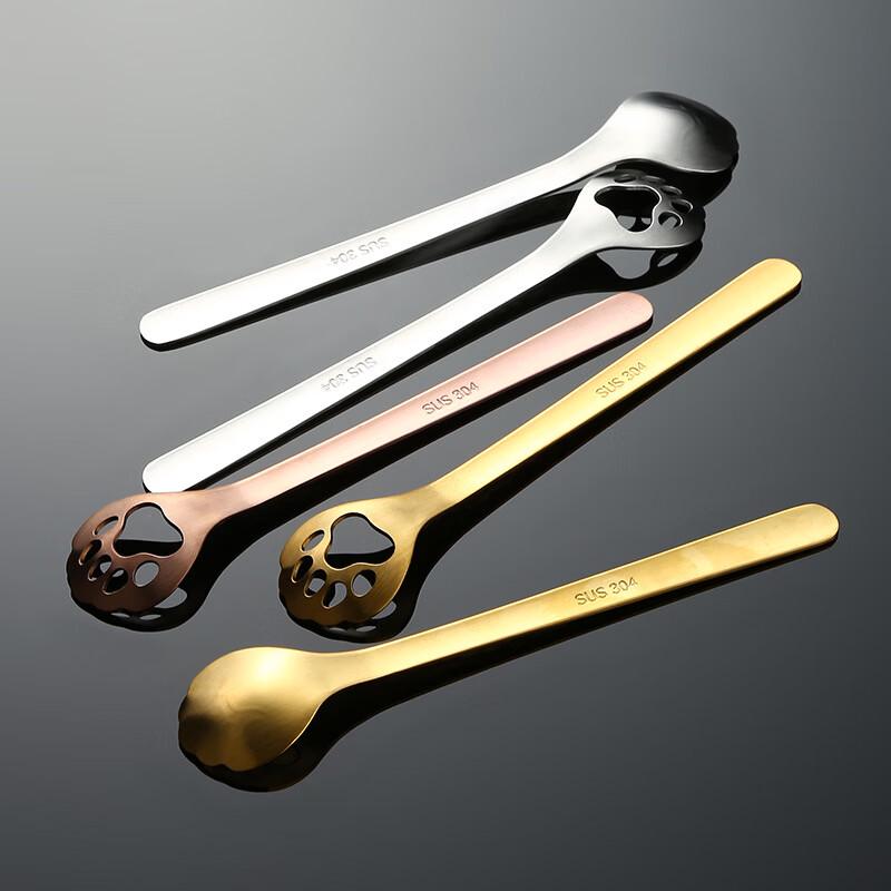 Qian Xing 304 Stainless Steel Cat Paw Hammered Stirring Spoons