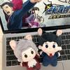 10 Cm Anime Ace Attorney Naruhodo Ryuichi Phoenix Wright Mitsurugi Reiji Miles Edgeworth Ídolo Chaveiro de Pelúcia Pingente de Mochila