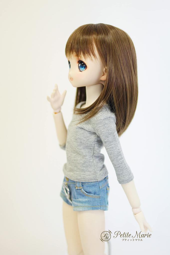 [Petite Marie] 13 MDD Compatible Round Collar 5-Sleeve T-Shirt, Silver Gray, Plain, for 40cm Dolls (BJD) [Petite Marie] [No.0041]
