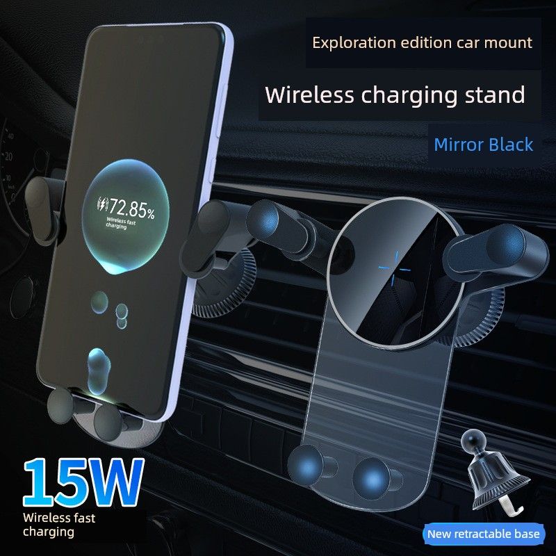 New 15W Car Mobile Phone Holder with Wireless Charging, Car-Mounted Wireless Charging Holder