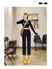 Women's High-Waisted Slim-Fit Straight-Leg Jeans - Petite Cropped Cigarette Pants for Autumn/Winter 2024