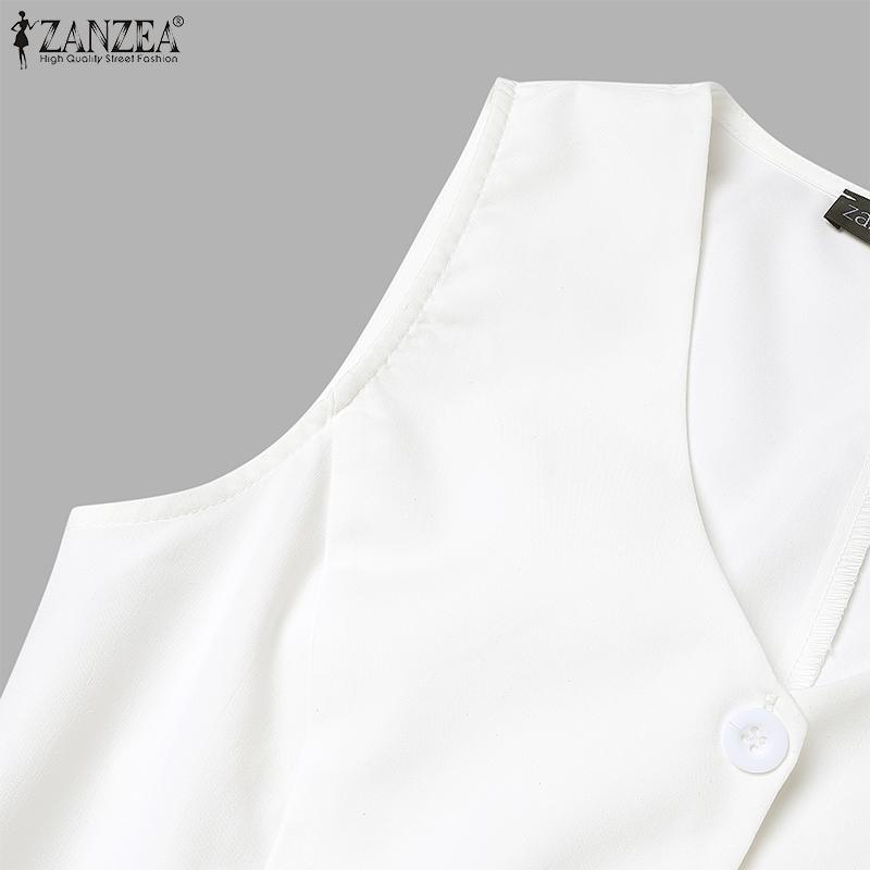 ZANZEA Conjuntos de dos piezas de verano para mujer, camisetas sin mangas y faldas