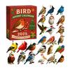 Bird Advents Calendars 2025 24 Days Acrylic Bird Ornaments Christmas Countdown Calendar Fun Animal Christmas Tree Decor Holiday Gift for Bird Lovers