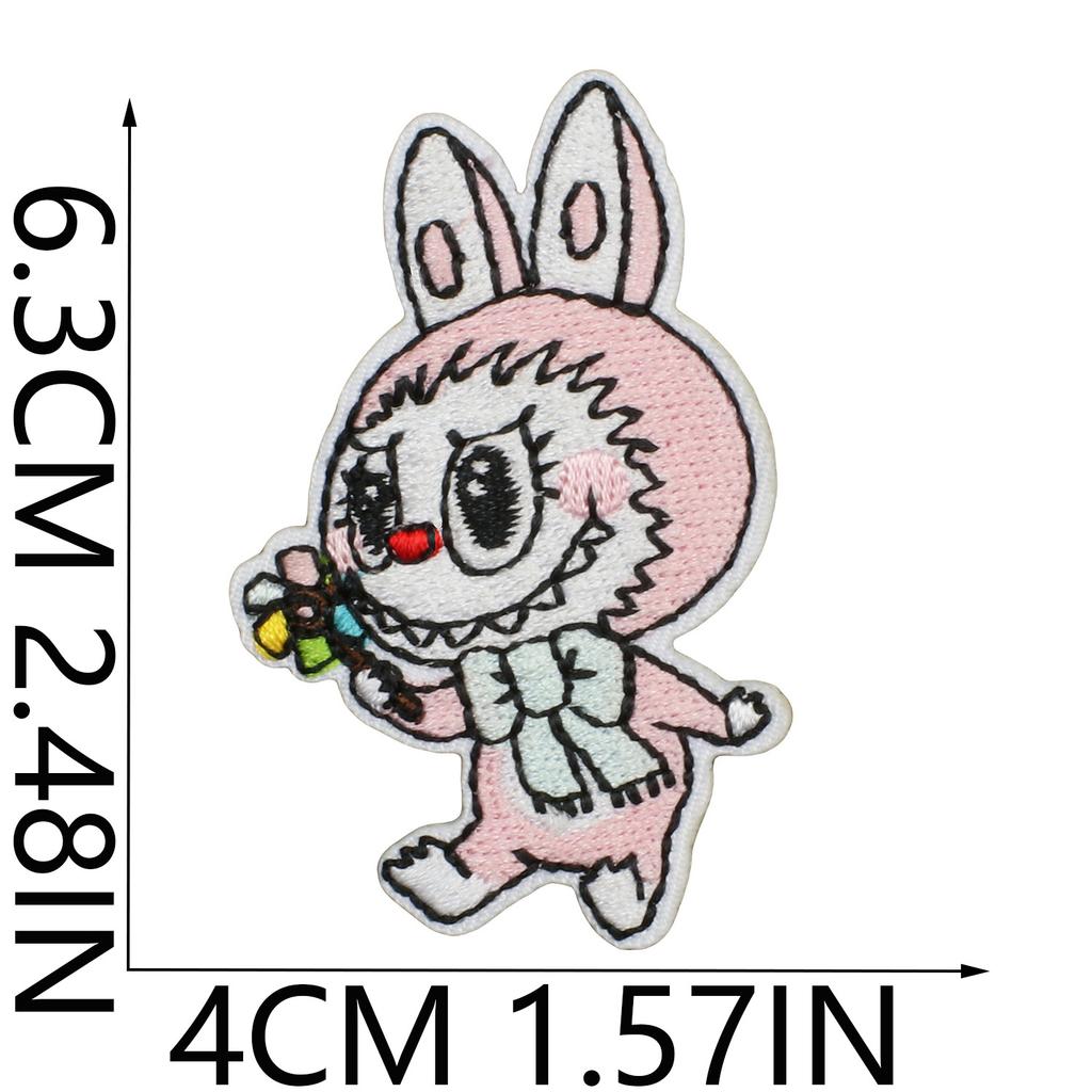 Animated Characters Cute Big Head Embroidery Cloth Sticker Bag Decoration Forest Elf Patch Sticker Heat Transfer Computer Embroidery