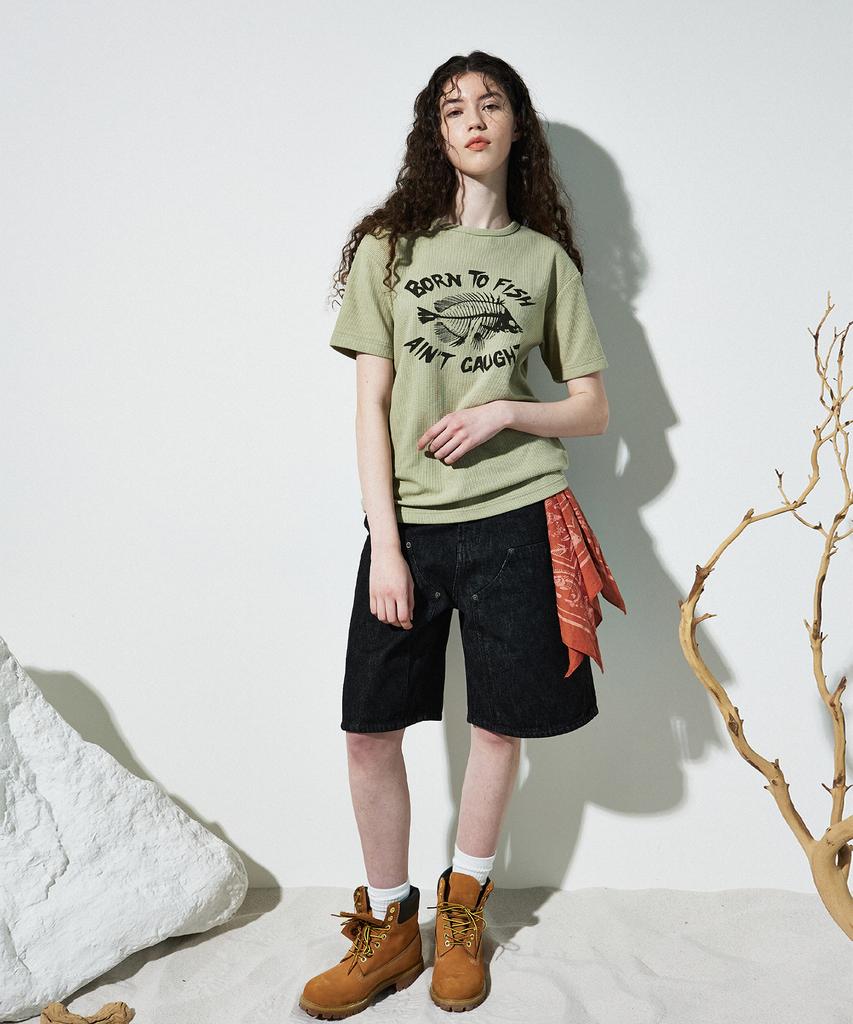MAGOODGAN Stance 3571 Waffle Standard Fit Olive Khaki Short Sleeve Tee
