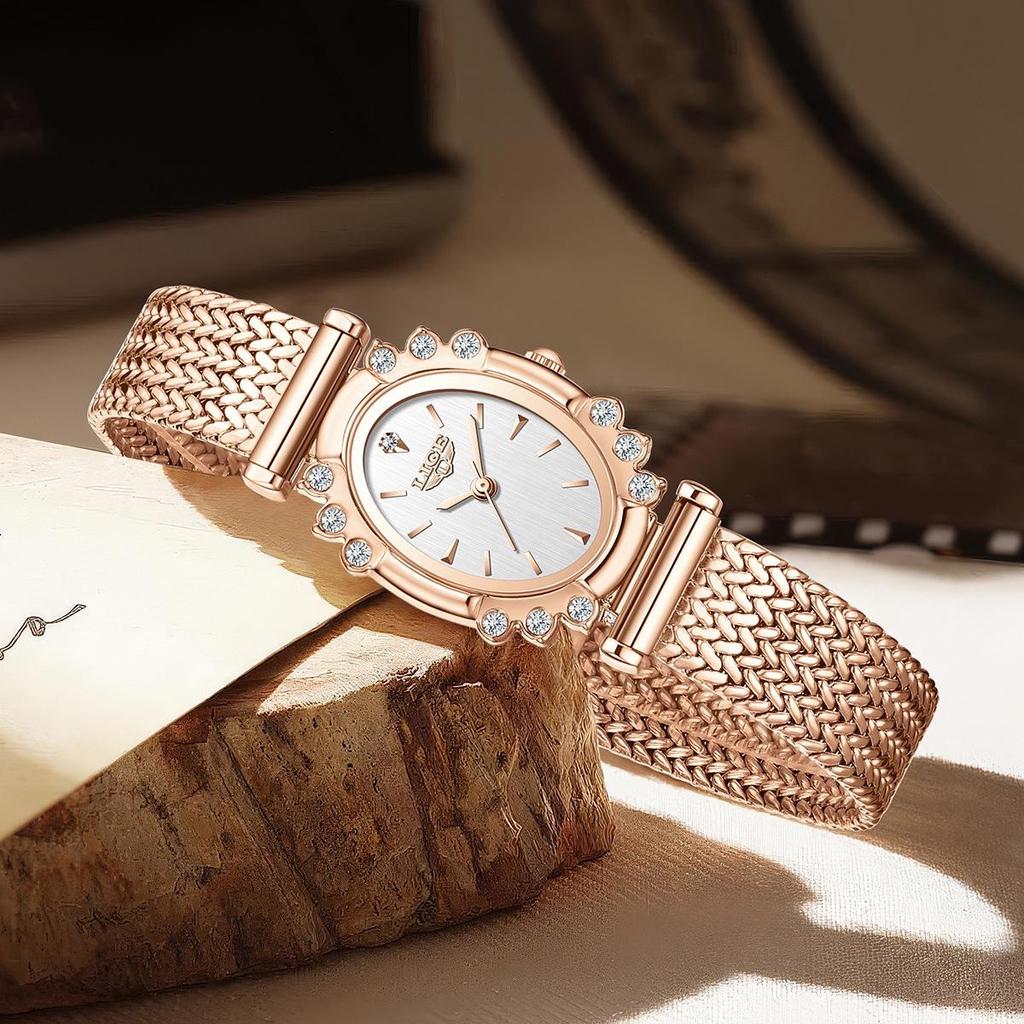Elegant Watch Women's Shiny Rhinestone Ultra-thin Bracelet Watch Fashion Waterproof Quartz Casual Gift Watches