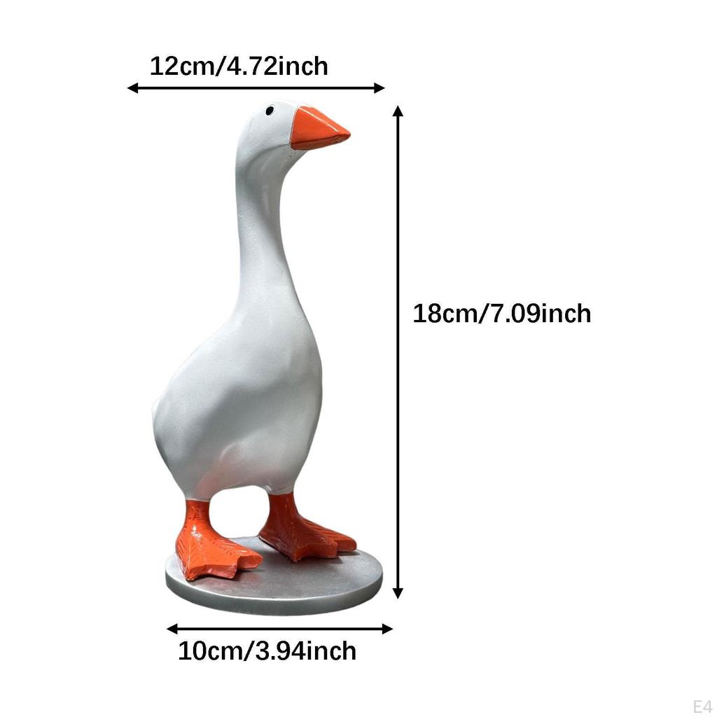 Goose Duck Key Holder Figurine Home Decoration Animal Sculpture for Storage Room