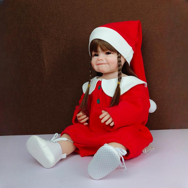 Реалистичная полностью виниловая кукла реборн 55 см — фото 5