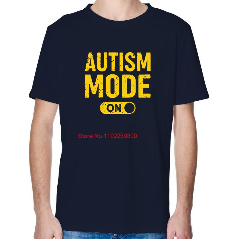 Autism Mode On T Shirts Graphic Cotton Print T Shirt Summer New Shirts And TShirts Short Sleeve TShirts Tees Tops Mens Clothes
