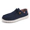Foreign Trade Large Size 48 Loafers Men's Canvas Casual Shoes Two Men's Shoes One Pedal Driving Lazy Shoes Half Drag