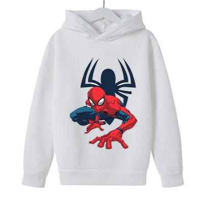 Sweat à capuche imprimé Marvel Spider-Man pour garçons, posture élégante, automne et hiver, décontracté, sport, manches longues