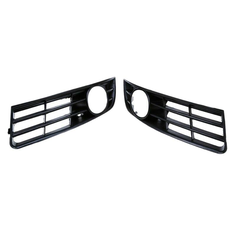 Car 1 Pair Front Bumper Side Lower Fog Light Cover Grilles For Passat B6 2006-2009-A87Q