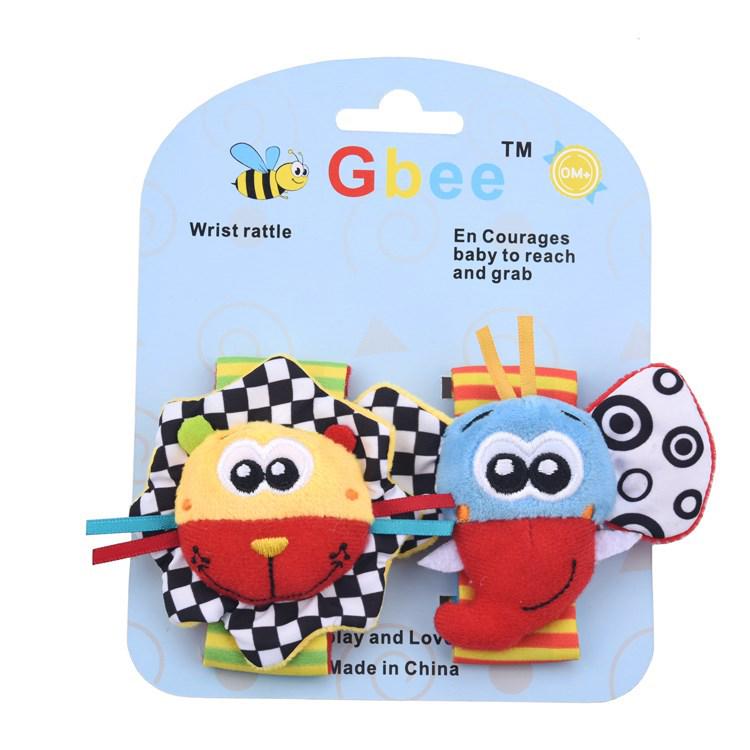 2025Gbee Lion Baby Plush Wrist Rattle & Sock Set - Infant Educational Toy