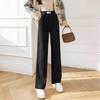 Women's 2024 High-Waist Velvet Drape Wide-Leg Pants: Slim, Loose, Thick, and Casual for Winter.