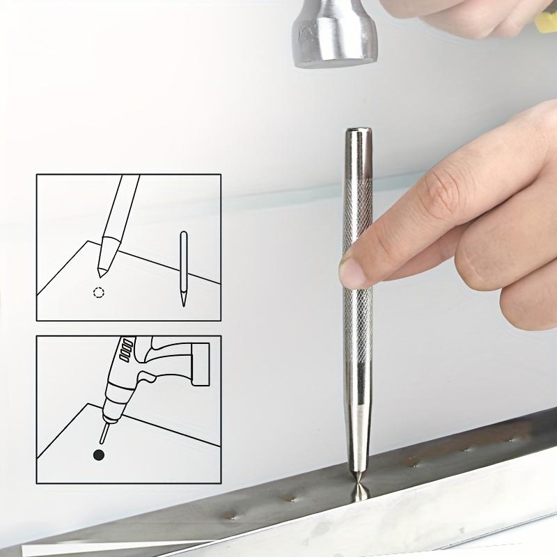 High Hardness Center Punch Non-slip Handle Tapered Punch Point Punch Locator Metal Drill Mark Center Punch Fitter's Chisel Punch
