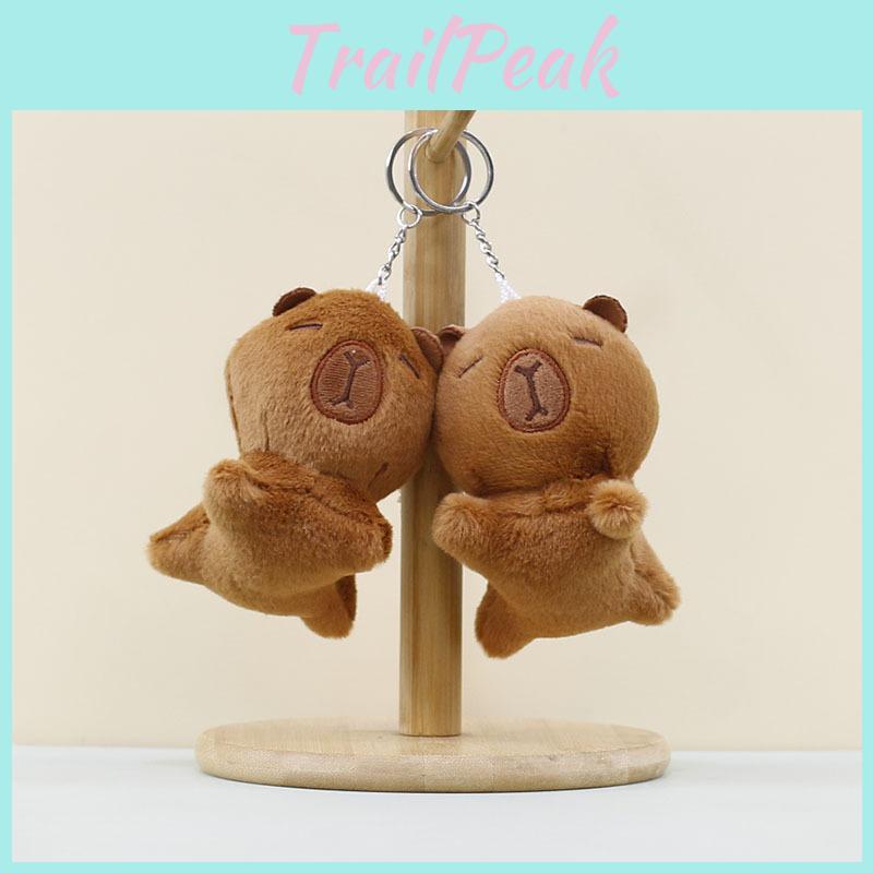 Capybara Toy Plush Stuffed Doll Keychain Pendants Bag Decoration Gifts Kids