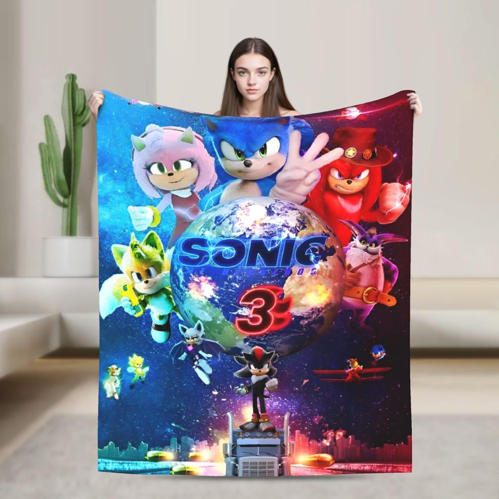 Zbrojené Super Ježek Stín Deka Flanelová Úžasná Prodyšná Přehozová Deka pro Dekoraci Přehozu