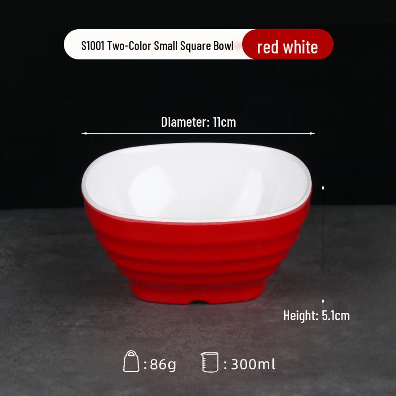 Two-Tone Melamine Rice Bowls (10-Pack)