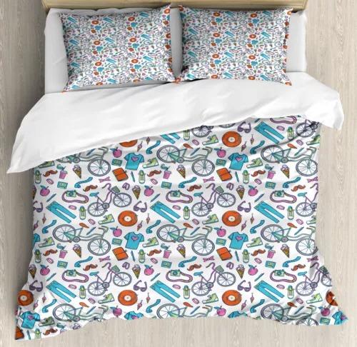 Flower Bicycle Soft Duvet Cover Beding Decoration Gift First Choice Suitable for Children Young Boys Young Girls plus Adult Peoples Soft plus