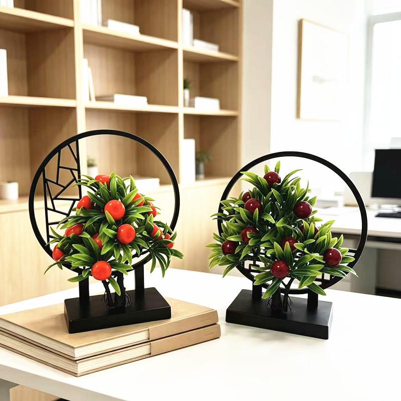 Fruits Tree Artificial Bonsai Plant For Home Decor Gift For Housewarming