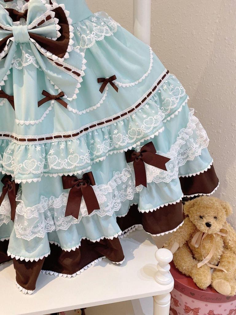 White Sugar Girl Original Lolita Summer Knit Strap Dress