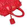 PRADA gathered Nappa Goful Tote Bag leather Red Women B2588L Used