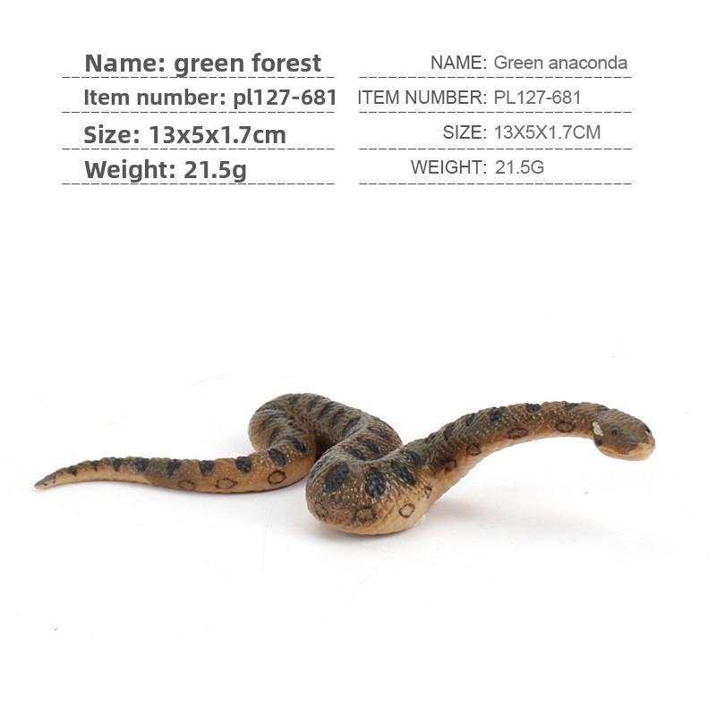 Realistische grüne Anakonda-Nachbildung aus PVC mit authentischer Textur für Bildungszwecke und Sammler.