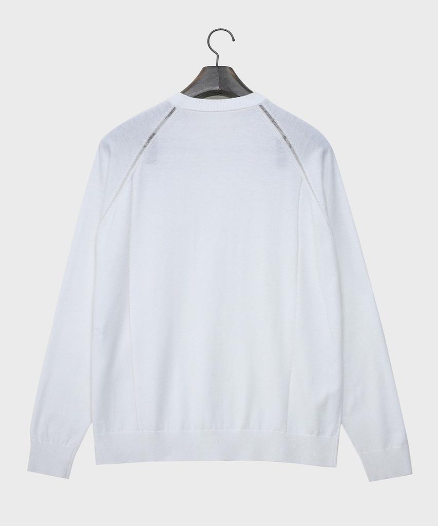 NOIRER Merino Wool Slit Knit (White)