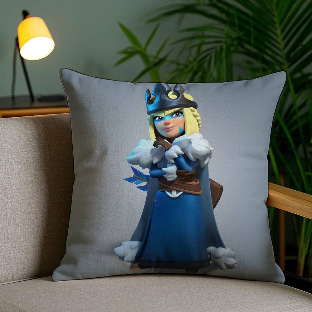 Game C-Clash Of C-clans Cute Fighting Pillow Case Sofa And Living Room Decorative Cushion Covers Dust-proof And Mite-proof F