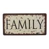 Text Signs Welcome Love Family Warm-Hearted Word Metal Plate Car License Tin Sign Wall Pin Up Tin Sign Retro Craft Iron Painting