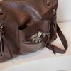 Vintage Large Capacity Bag Commuter Crossbody Bag Women's Shoulder Hand Tote Bag Short Distance Luggage Bag