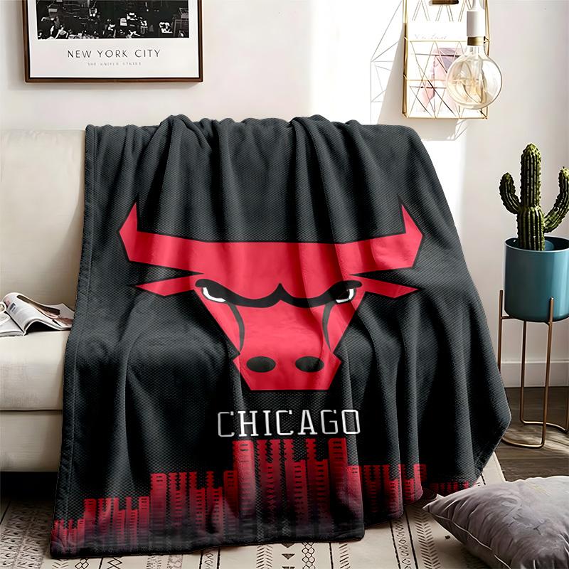 Chicago Bulls Thema Personalisierte Outdoor Flanelldecken Weich Und Geeignet Für Alle Jahreszeiten Perfekt Für Sofas Betten Und Camping