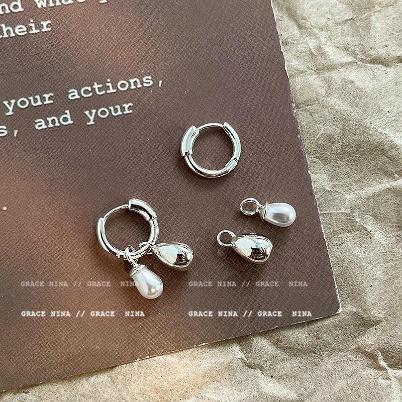 2024 Elegant Pearl Pendant Earrings - Convertible Design, High-End Versatile Style for Women