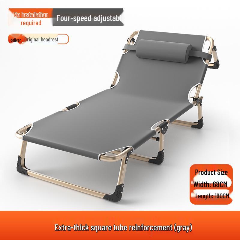 Portable Single Folding Recliner Bed for Office, Hospital, or Camping