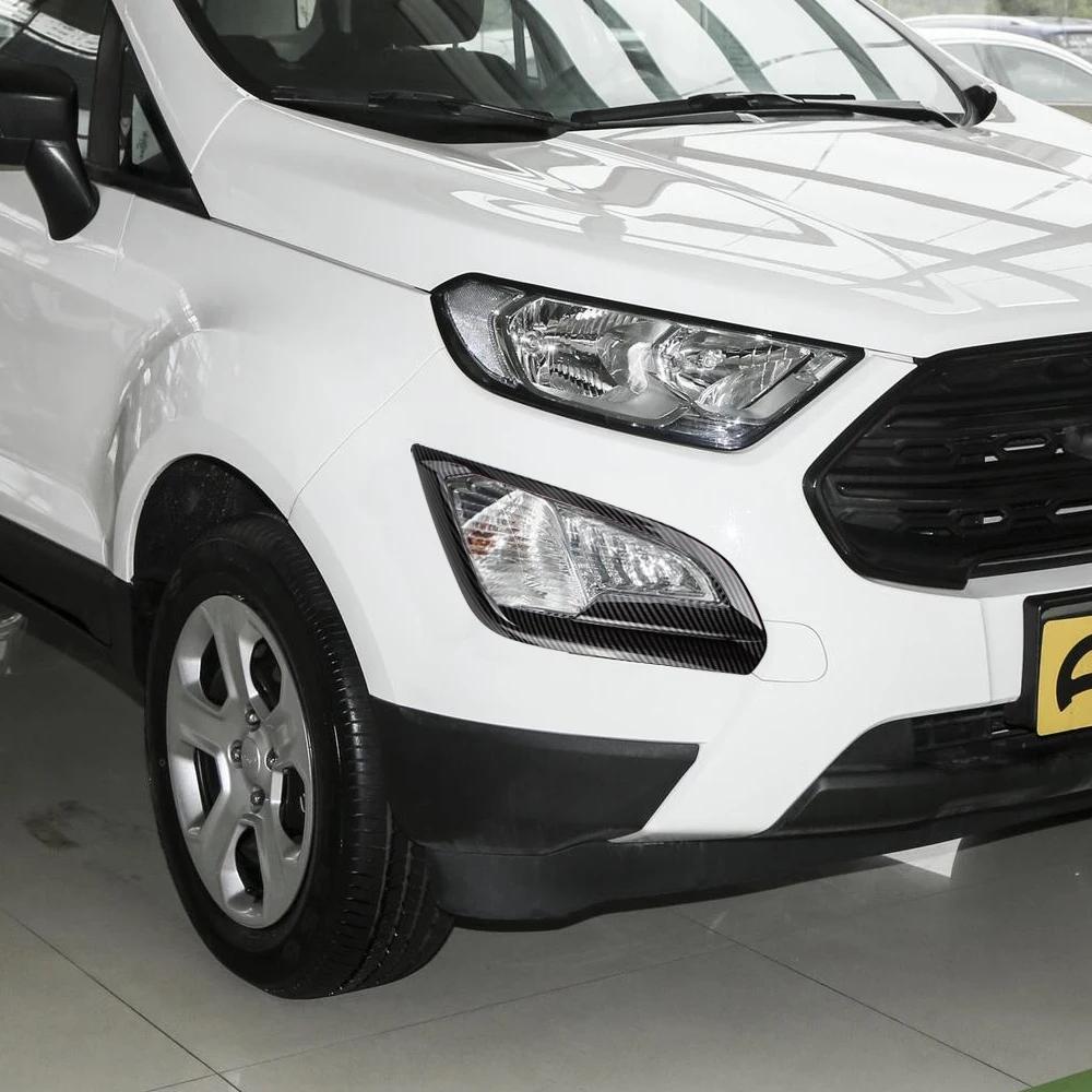 2Pcs/set Car Front Fog Light Lamp Trim Cover for Ford Ecosport 2018 2019 2020 2021 Auto Exterior Styling StickerAccessories