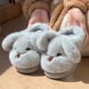 Fashion Cartoon Puppy Furry Cute Indoor Slippers Women 2025 Winter Fluffy Fur Non Slip Children's Home Slippers Warm Thick Plush Slides