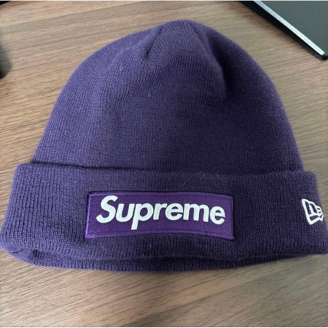 Used Supreme Purple Knit Hat/Beanie