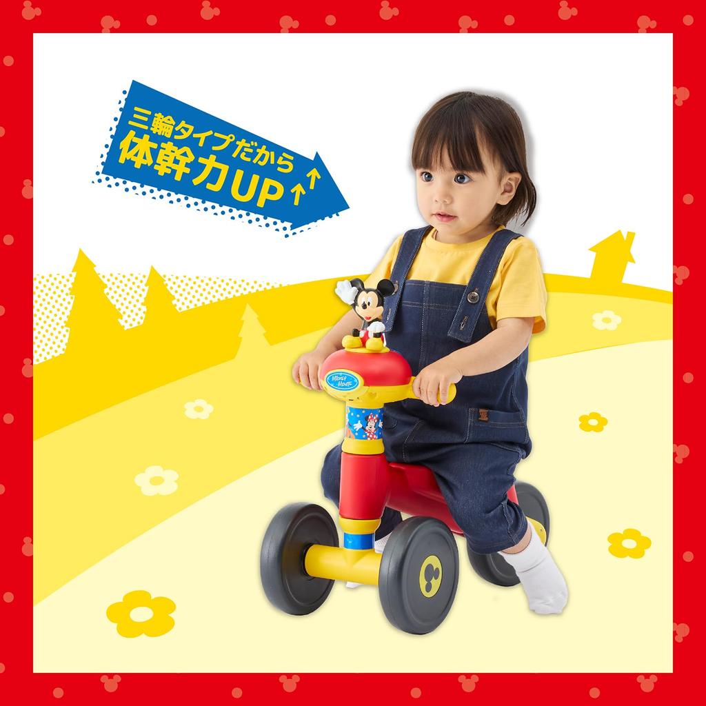 [Official] Ides Disney Smile Ride Mickey  Light and Sound Ride-On Toy  Perfect Birthday Gift for Ages 1-3
