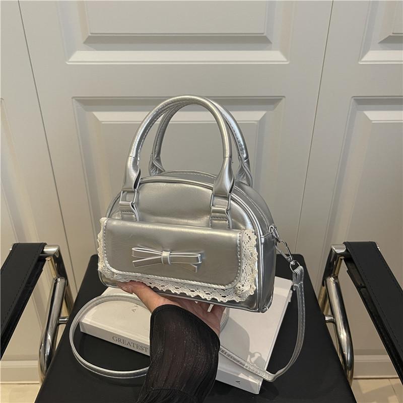 Super Hot Handheld Bag For Women 2026 New Lace Patchwork Vintage Ladies Single Shoulder Crossbody Commuter Small Square Bag